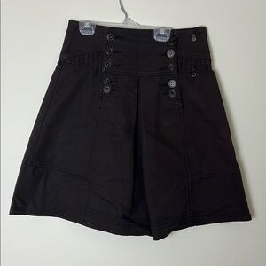 100% cotton dark brown twill skirt size 36eu equal to 6 or 8 silvercreek